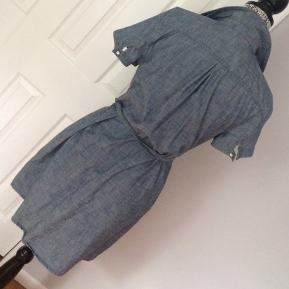 Lands' End chambray denim shirt dress size 4 - Picture 3 of 5
